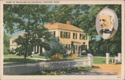 Home of Ralph Waldo Emerson, Concord, MA Postcard