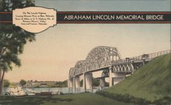 Abraham Lincoln Memorial Bridge, Blair, Nebraska Postcard