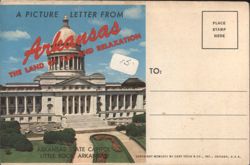 Arkansas State Capitol & Mt. Magazine Picture-Letter Postcard