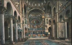 St. Mark's Basilica Interior, Venice Postcard