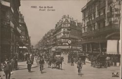 Rue de Rivoli, Paris Street Scene with Carriages Postcard
