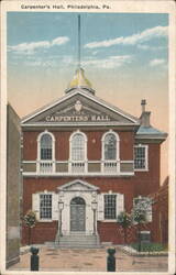Carpenter's Hall, Philadelphia, PA Postcard