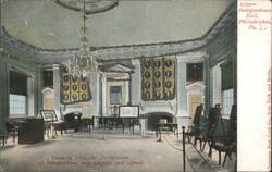 Independence Hall Assembly Room, Declaration Signed Postcard