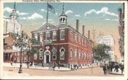 Congress Hall, Philadelphia Street View Postcard