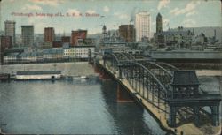 Pittsburgh, from top of L. E. R. R. Station Postcard