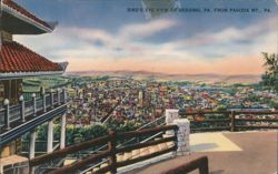 Bird's Eye View of Reading from Pagoda Mountain Postcard
