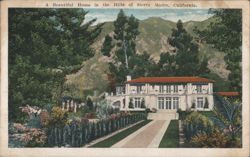 Beautiful Home, Sierra Madre Postcard