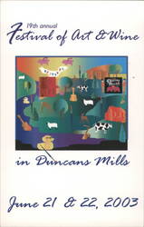 19th Annual Festival of Art & Wine, Duncans Mills, CA 2003 Postcard