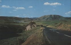 Petaluma-Point Reyes Road, Nicasio Valley, Black Mountain Postcard