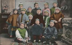 Group of Chinese Children Postcard