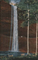 Silver Creek Falls, Oregon - Tall Waterfall & Trees Postcard