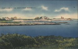 Coast Guard Station, Grave's Point, Newport, RI Postcard