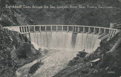 Kerckhoff Dam Across San Joaquin River Near Fresno, CA Postcard