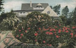 Residence of T.W. Patterson, Fresno, CA Postcard