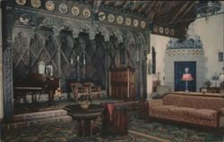 Music Room, Death Valley Scotty's Castle, California Postcard
