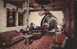 First Floor Music Room, Scotty's Castle, Death Valley Postcard
