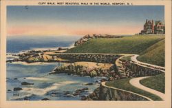 Cliff Walk, Most Beautiful Walk in the World Postcard