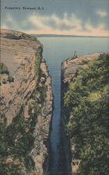 Purgatory Chasm Cliffs, Newport, RI Postcard