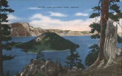 Crater Lake National Park, Wizard Island, Oregon Postcard
