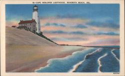 Cape Henlopen Lighthouse, Rehoboth Beach at Sunset Postcard