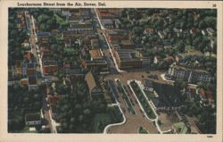 Loockerman Street from the Air, Dover, DE Postcard