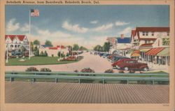 Rehoboth Avenue from Boardwalk, Rehoboth Beach Postcard