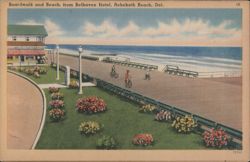 Boardwalk and Beach from Belhaven Hotel, Rehoboth Beach Postcard