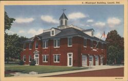 Municipal Building, Laurel, Delaware Postcard