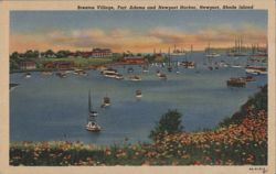 Brenton Village, Fort Adams, Newport Harbor, Rhode Island Postcard