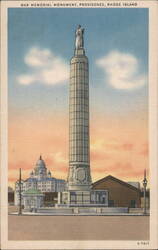 War Memorial Monument, Providence, RI Postcard