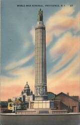 World War Memorial, Providence, RI Postcard