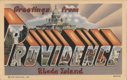 Greetings from PROVIDENCE Rhode Island State House Postcard