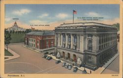 Providence, RI - U.S. Post Office, Court House, Custom House & Annex Postcard