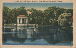 Concert Pavilion, Roger Williams Park, Providence Postcard
