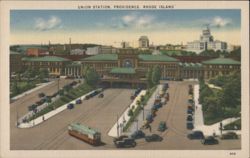 Union Station, Providence Cityscape Postcard