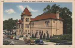 Memorial and Public Library Postcard