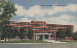Baptist Hospital Red Brick Building, Pensacola Postcard
