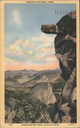 Overhanging Rock, Glacier Point, Yosemite National Park Postcard