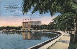 Flagler Drive, Lake Worth, Hotel George Washington Postcard