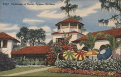 Clubhouse at Florida Cypress Gardens, Mediterranean Arch. Postcard