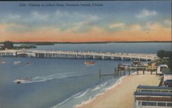 Fishing at John's Pass Bridge Postcard