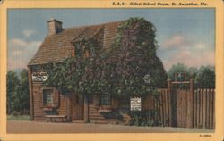 Oldest School House, St. Augustine, Florida Postcard
