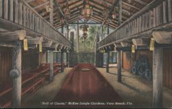 Hall of Giants, McKee Jungle Gardens Postcard