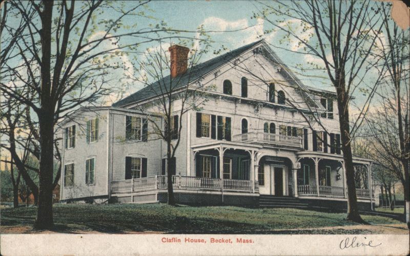Claflin House, Becket, Mass. Massachusetts Alline