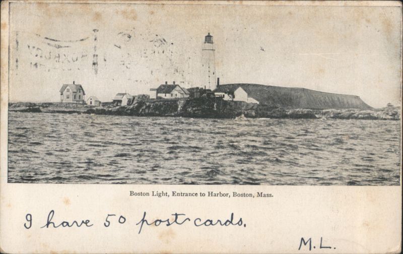 Boston Light, Entrance to Harbor Massachusetts