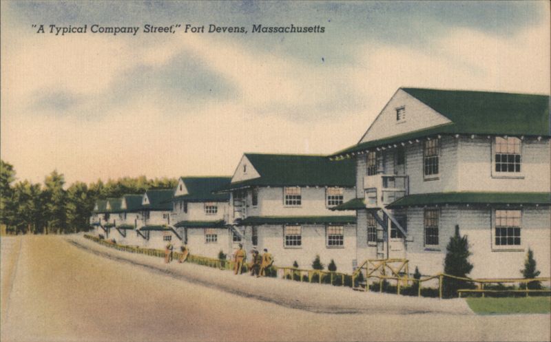 A Typical Company Street Fort Devens Massachusetts
