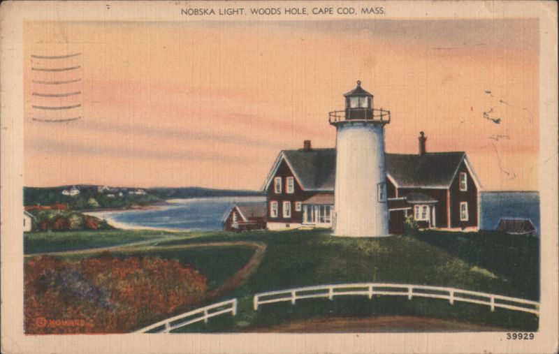 Nobksa Light, Woods Hole, Cape Cod Massachusetts HOWARD