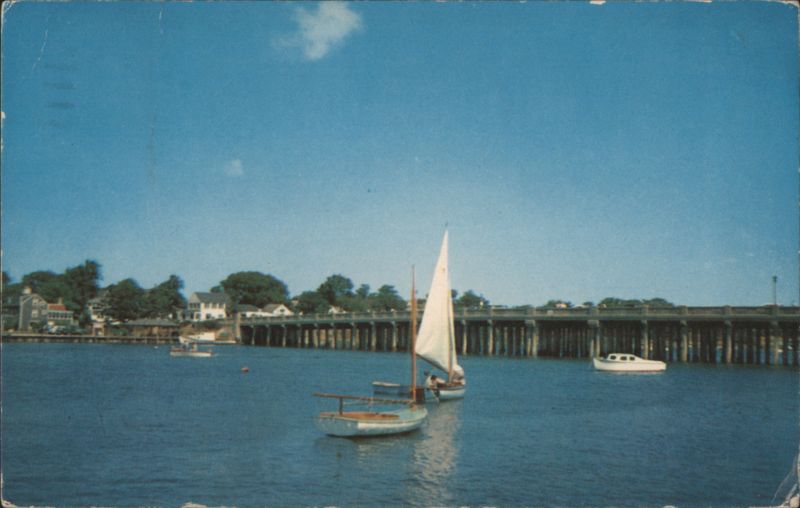 Bass River Bridge, Boats, South Yarmouth, Cape Cod, MA Massachusetts