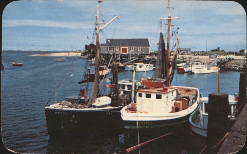 Fishing Boats in Harbor, Cape Cod Hyannis Massachusetts