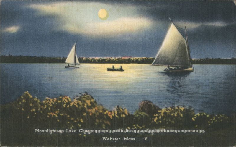 Moonlight on Lake Chargoggagoggmanchauggagoggchaubunagungamaugg Webster Massachusetts